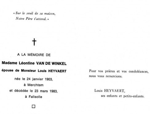 Souvenir mortuaire (bidprentje)