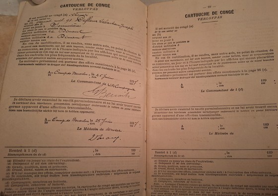 Son congé définitif, au camp de Beverloo, le 25 juin 1897
