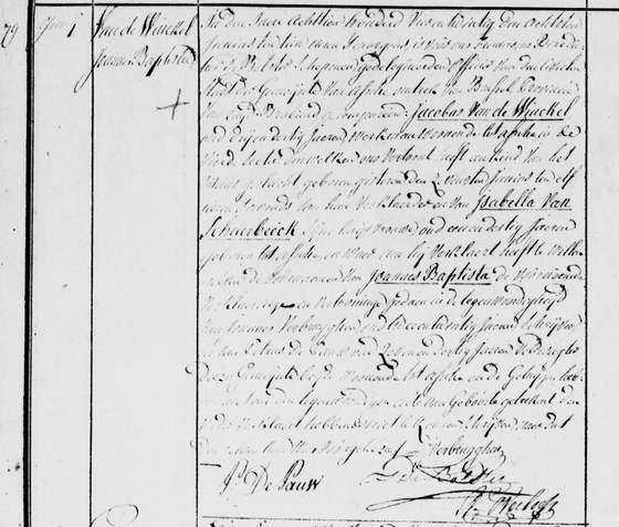 Son acte de naissance, Asse, acte n° 79 de 1824.
