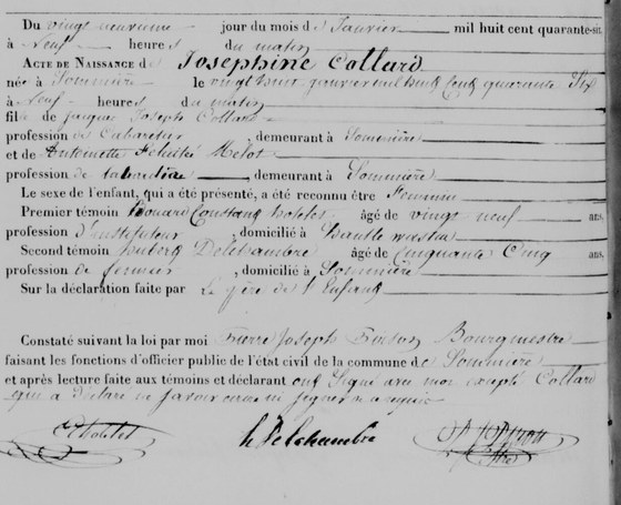 Acte naissance — 28 janvier 1846
