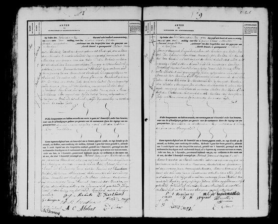 Acte de mariage de Petrus Joannes Heyvaert et de Maria Theresia De Baerdemaecker, Merchtem, 16 mai 1827, acte n° 9