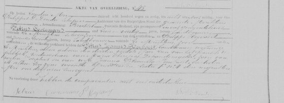 Acte décès Merchtem n45 — 9 mai 1869