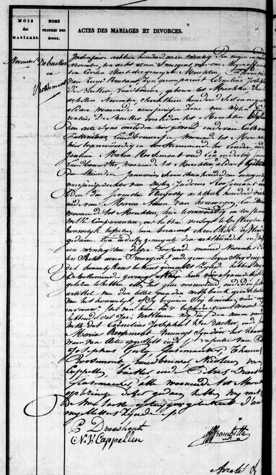 Acte mariage Merchtem, p30 — 29 novembre 1821