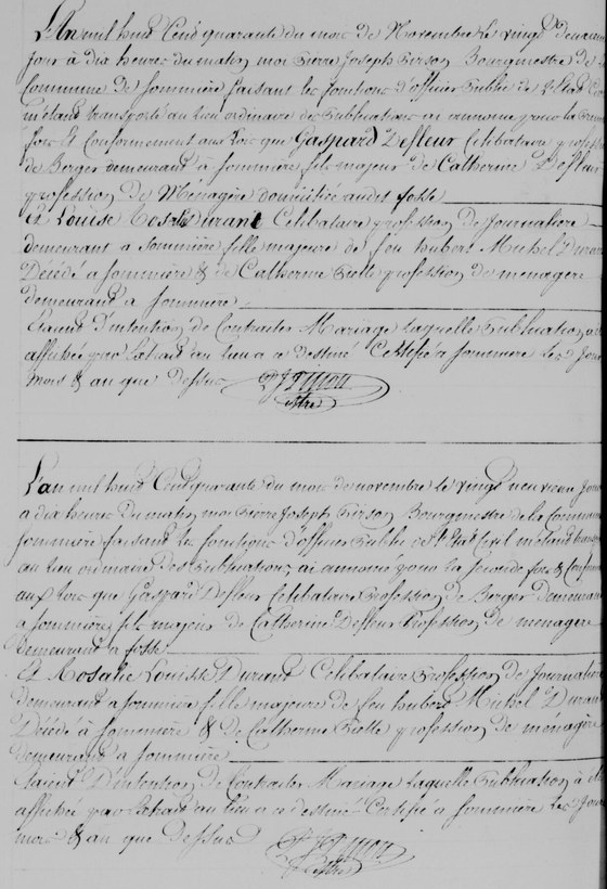 Publications mariage — 22 novembre 1840