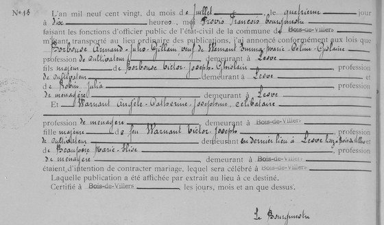La publication, dix jours plus tôt — acte n° 15