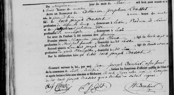 Acte naissance Lesve — 15 mai 1831