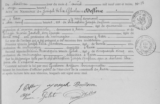 L'acte, page native un index en ligne, sans réencodage