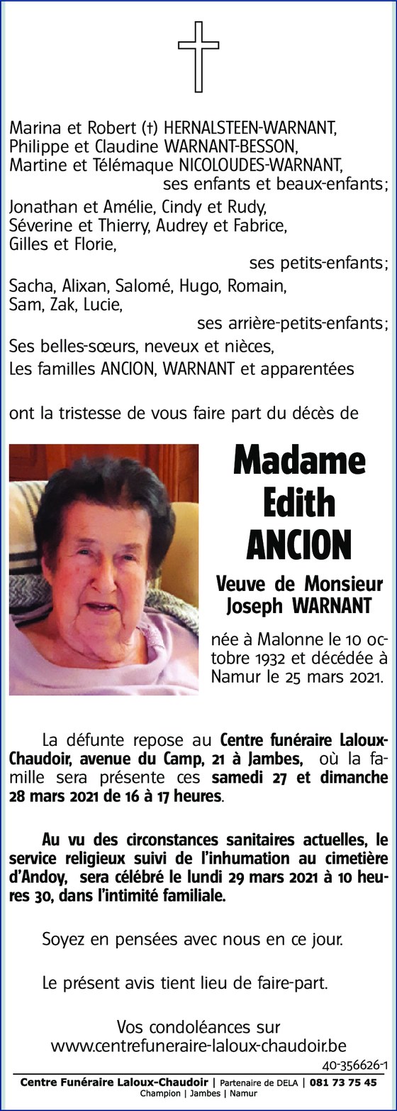 Le faire-part de sa veuve — scan du carton encadré,. C'est la pièce qui le dit mort